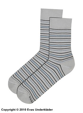 Bequeme Herrensocken, hochwertige Baumwolle, Streifen